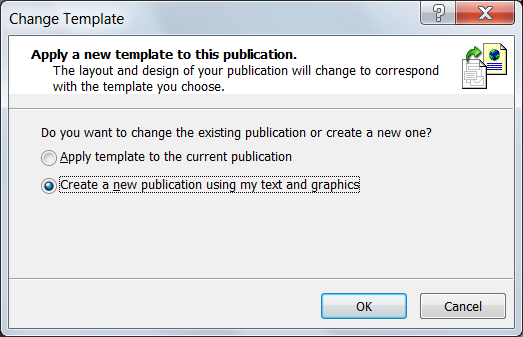 Select "create a new publication..."